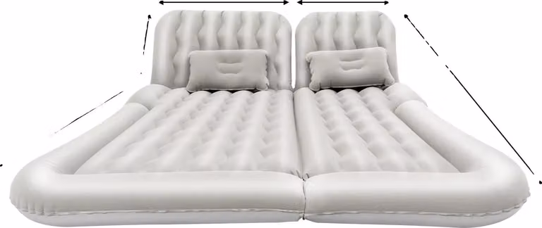 Materasso gonfiabile per auto, letto gonfiabile, design ergonomico, grigio