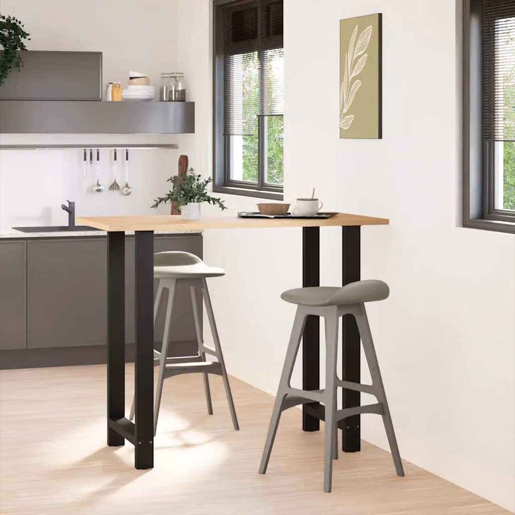 vidaXL Gambe per tavolo da bar nere 2 pz 60x(110-111) cm in acciaio