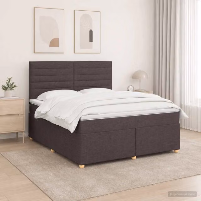 Letto box spring ibrido vidaXL con materasso a molle insacchettate e base contenitore, con illuminazione sottostante e porta USB, L/P: 180 x 200 cm, Multicolore – 1