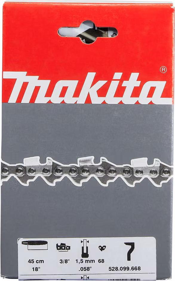 Catena Makita 45 cm 45 cm - 3/8" - 1,5 mm- scalpello completo - 68 maglie di trasmissione