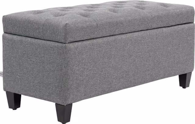 Divano 2 posti Minimal con cassetti in tessuto grigio chiaro L: 220 cm, P: 100 cm, H: 44 cm