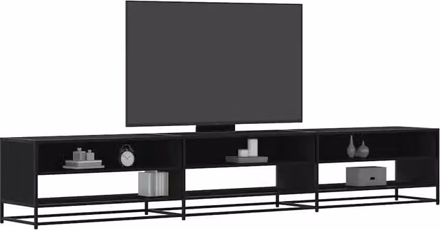 Mobile Porta TV-Mobile per TV-Credenza TV Nero 270x40x46 cm in Truciolato