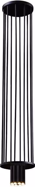 Lampada sospesa Dohar IHI moderna nera metallo 8xG9 Ø20cm