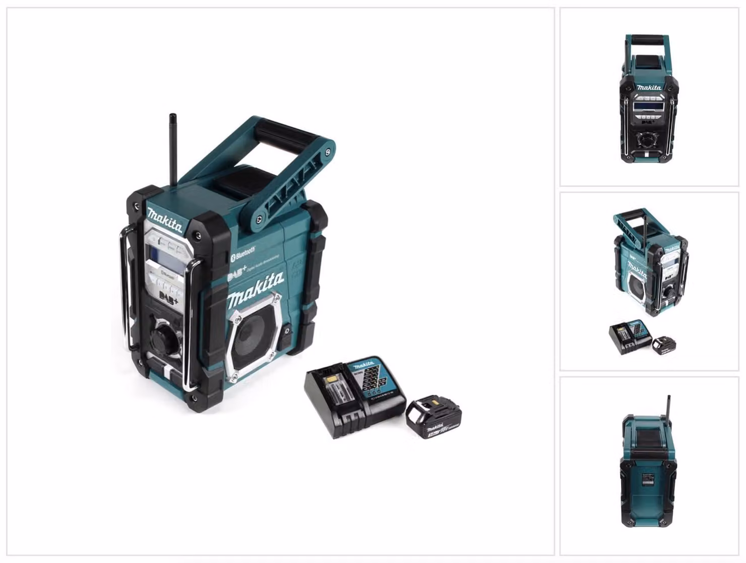 Makita DMR 112 RF1 Radio da cantiere a batteria 7,2 - 18V Bluetooth DAB+ + 1x batteria da 3,0Ah + caricabatteria