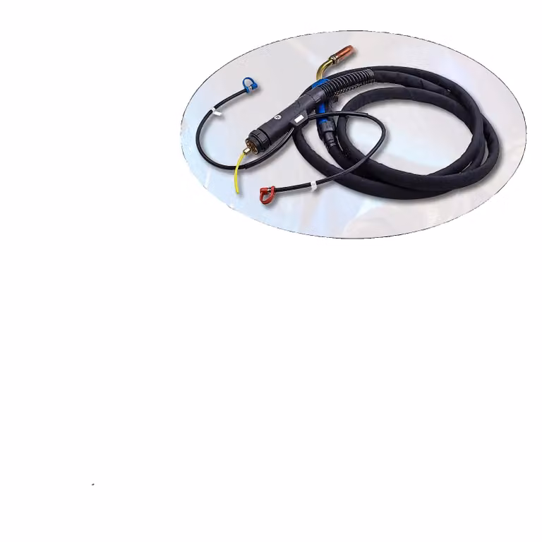 Torcia per saldatura MIG/MAG, lunghezza 4 metri, sistema di raffreddamento a liquido, impugnatura ergonomica