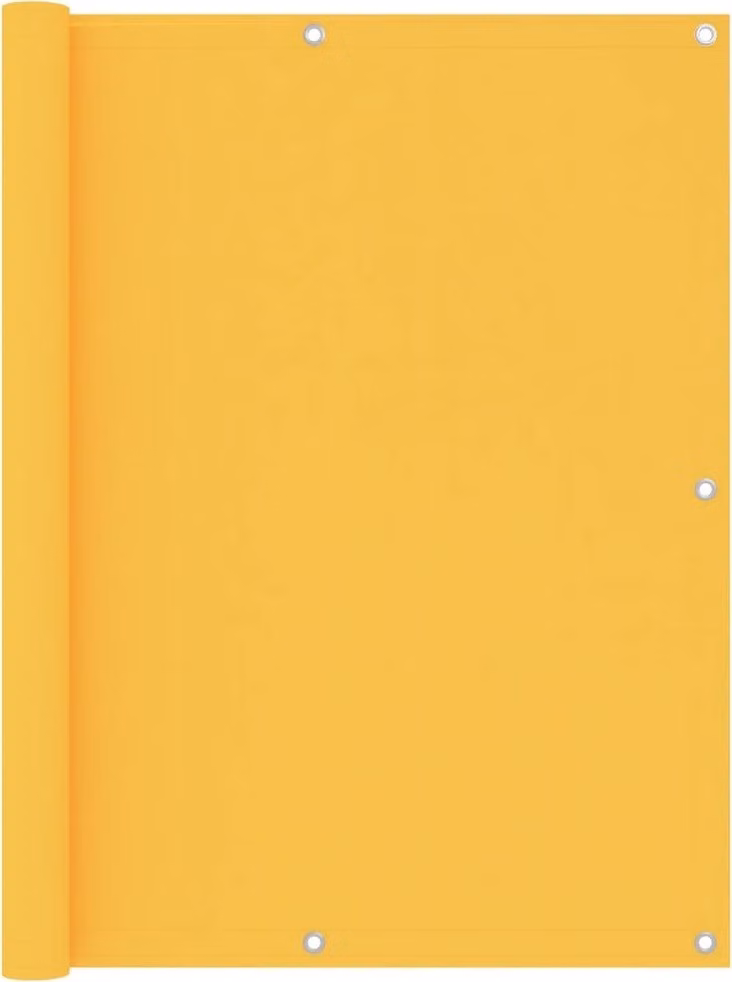 The Living Store Schermo privacy per balcone giallo 120x600 cm Tessuto Oxford