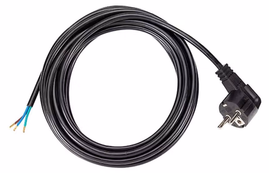 Cavo di alimentazione BACHMANN H05VV-F 3G1.0 5m, nero, non imballato