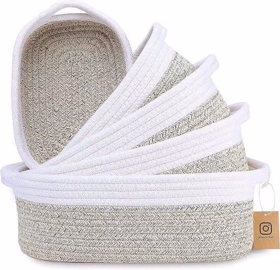 Set di contenitori, 5 pezzi, bagno, cameretta dei bambini, impilabili, multifunzionali