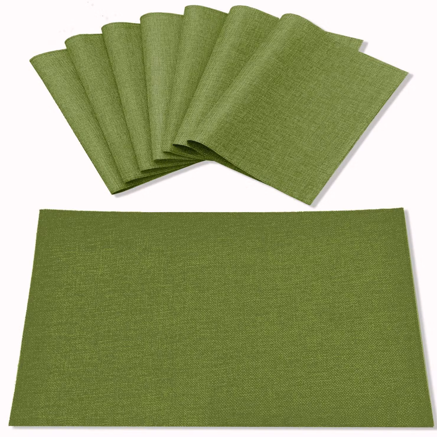 Sottopiatti resistenti al calore, confezione da 8 pezzi, colore verde, antiscivolo, ideali per la cucina e il giardino