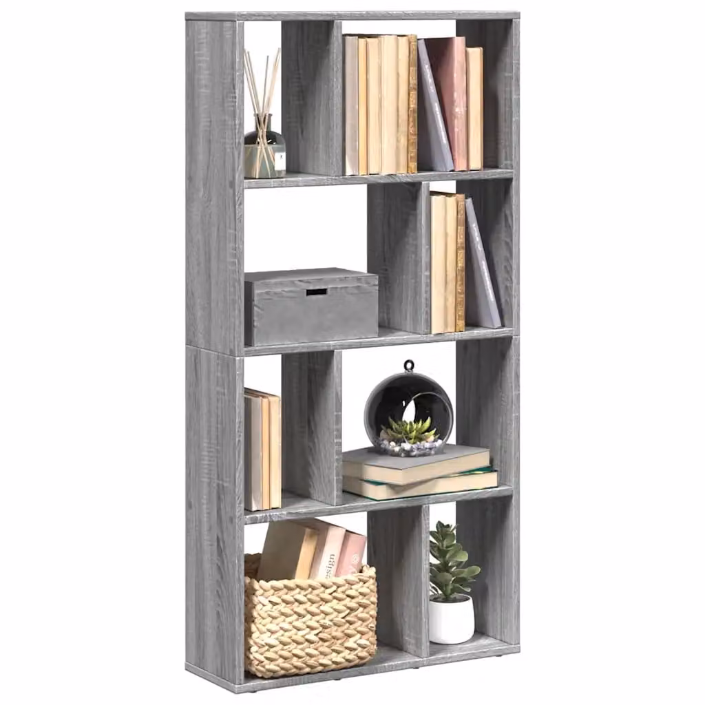 Libreria moderna vidaXL in MDF Grigio Sonoma, L 60 cm x P 20 cm x H 120,5 cm