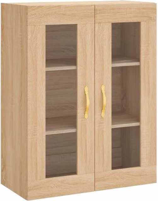 Mobiletto a muro moderno di design con pratico spazio contenitivo 69,5 x 34 x 90 cm legno di rovere Sonoma 02_0048612