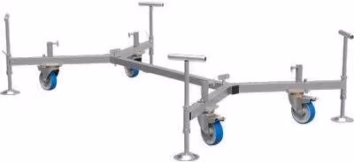 Base Trabattello Grim Eu 75 Marchetti in acciaio argento L: 165 cm, P: 75 cm