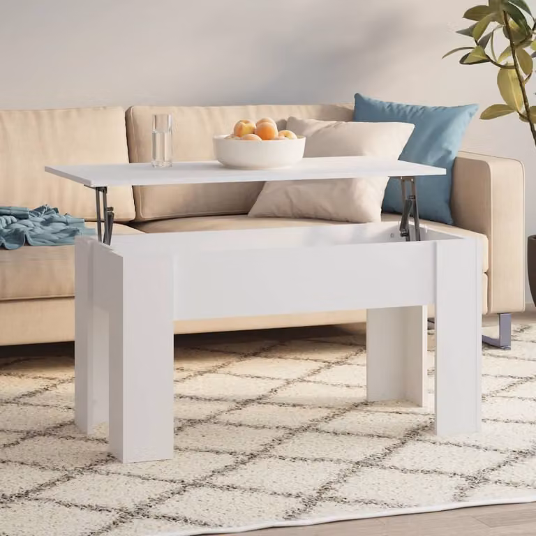 Maison Exclusive - Tavolino bianco 101x49x52 cm Materiale ligneo