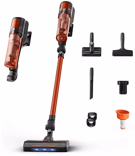 Scopa elettrica senza sacco Rowenta X-Force 8.80 RH1872 rossa con autonomia 45 min e contenitore da 0,6 l