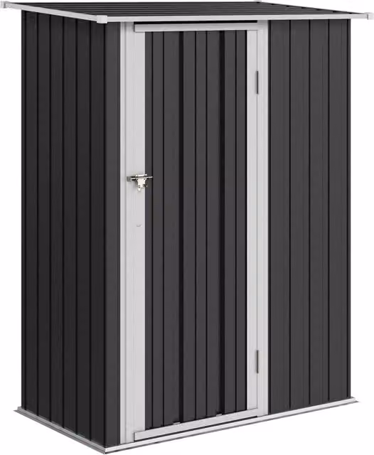 Casetta da giardino in metallo ¨C Xylo ¨C 142x86x189 cm grigio scuro antracite
