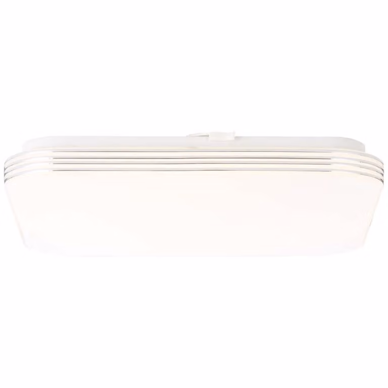 Brilliant G96964/05 Lampada da parete e soffitto Ariella, 34x34 cm, bianco/cromato