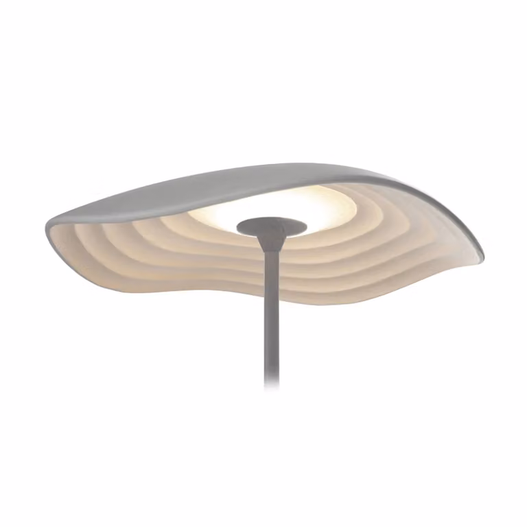 Bover Lampada da tavolo a LED Valentina M/29, Bianco / Opale, Soggiorno / Sala da pranzo, Alluminio, Design, Lampada da tavolo LED
