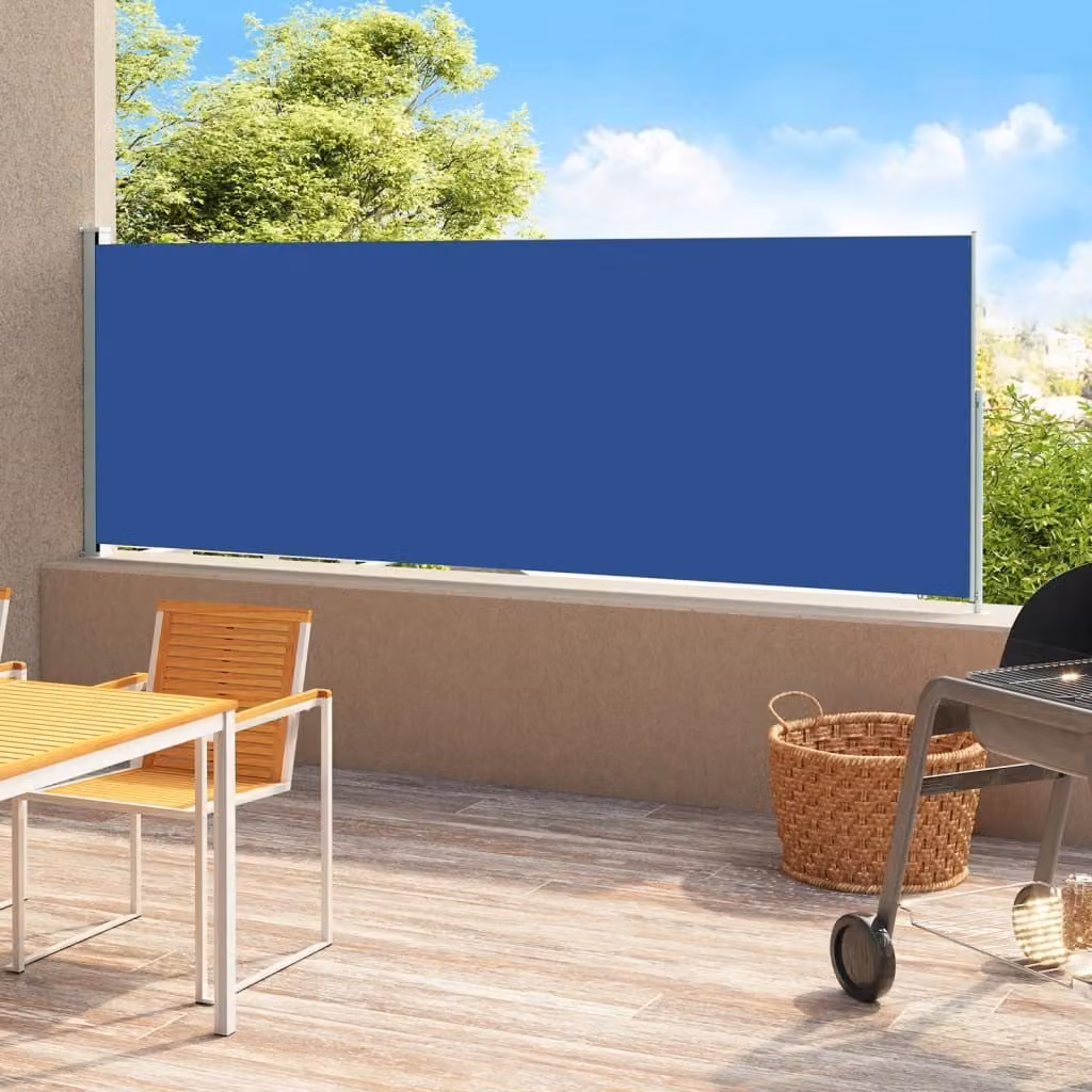 The Living Store Tenda laterale estensibile 180x500 cm Blu