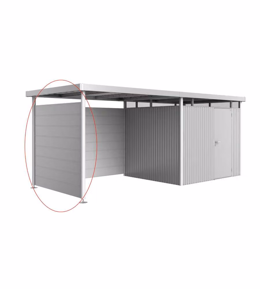 Parete laterale per tetto laterale casetta HighLine H3 argento metallizzato