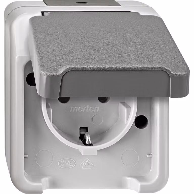 Presa di corrente Merten SCHUKO grigio chiaro MEG2300-8029