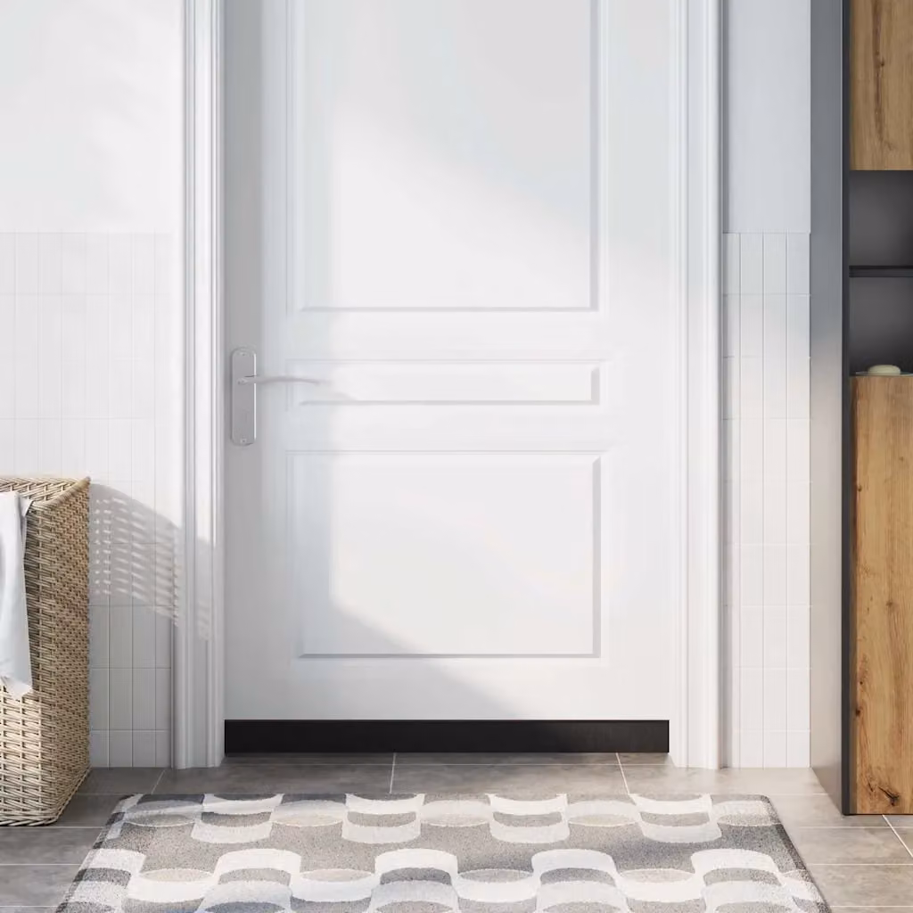 Set di 2 spazzole autoadesive per porte vidaXL in lega di alluminio, Lunghezza: 100 cm