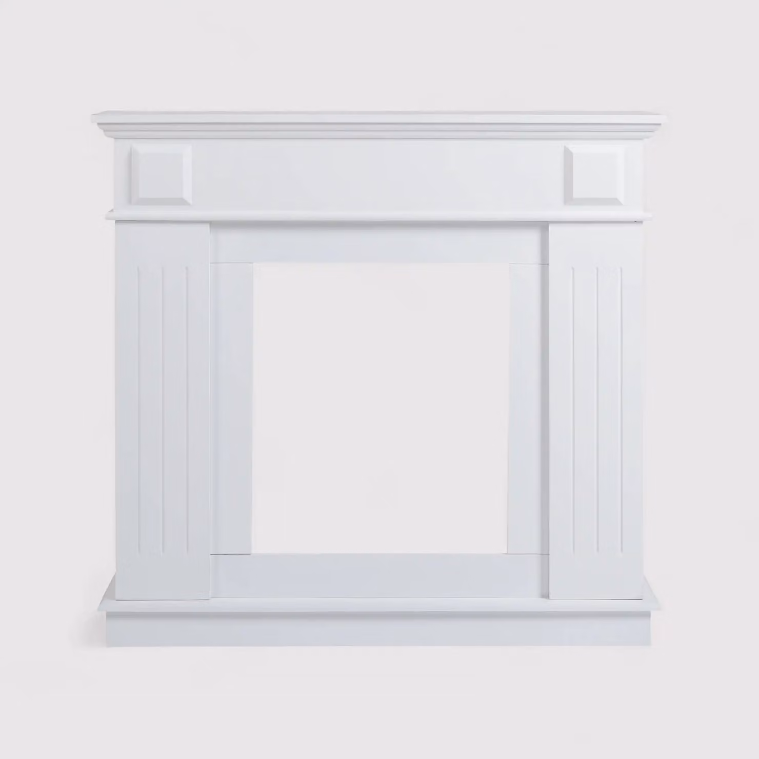 Magnolia - Cornice camino decorativa bianca classica