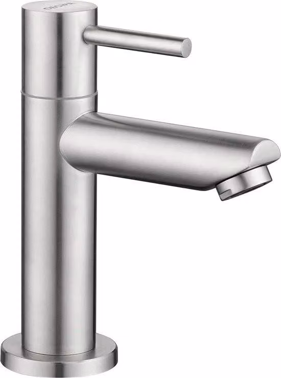 Rubinetto per bagno e WC degli ospiti - Rubinetto per acqua fredda cromato con flessibile e bocca di erogazione - Altezza 934 mm