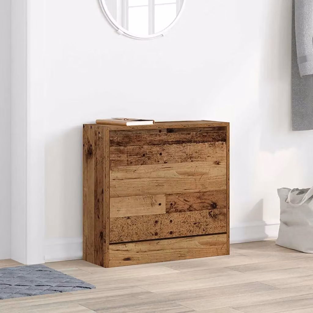 Mobile porta scarpe vidaXL in legno marrone con ante a battente L/P/H: 60 x 21 x 57 cm