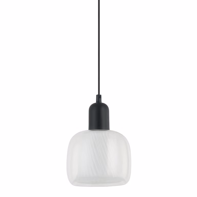 Italux Lamezia, lampada a sospensione moderna in nero PND-67594-1-BK+CL