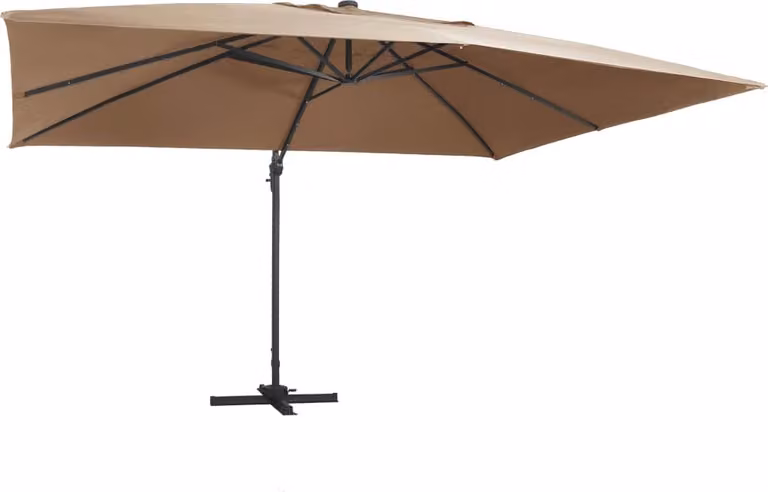 Maison Exclusive - Ombrellone da giardino con illuminazione a LED, palo in alluminio, dimensioni 400x300 cm, colore beige