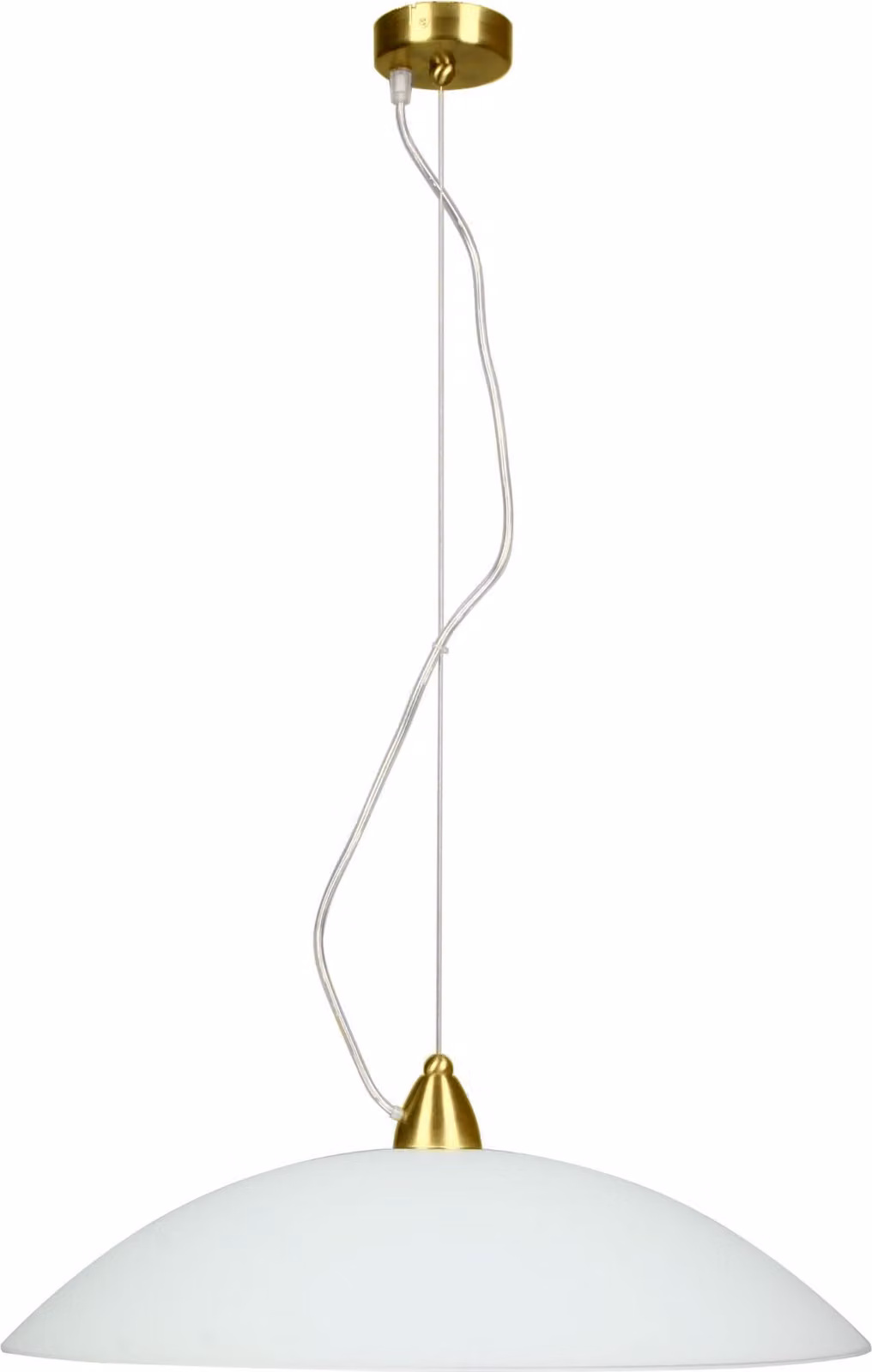 Moderna lampada a sospensione su cavo OTEO - 1xE27, 60W, ottone / bianco