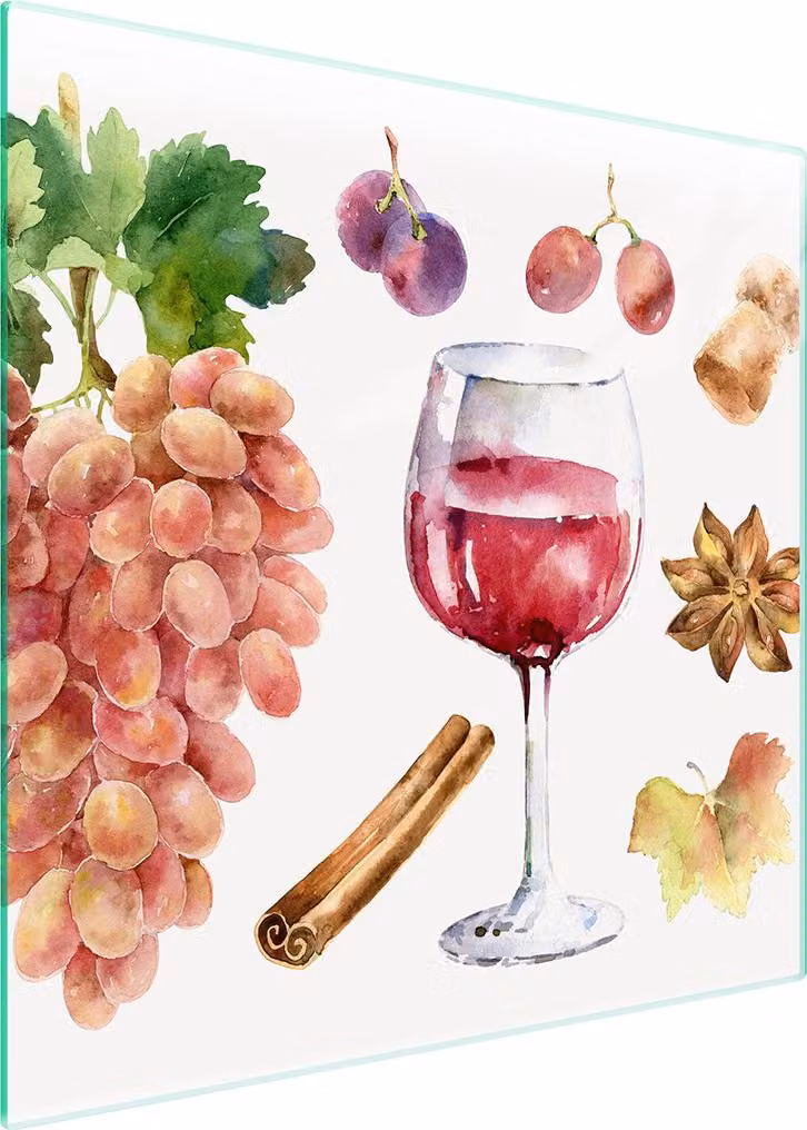 Piatto Di Protezione In Vetro Per Il Cuore 50X52 Vino