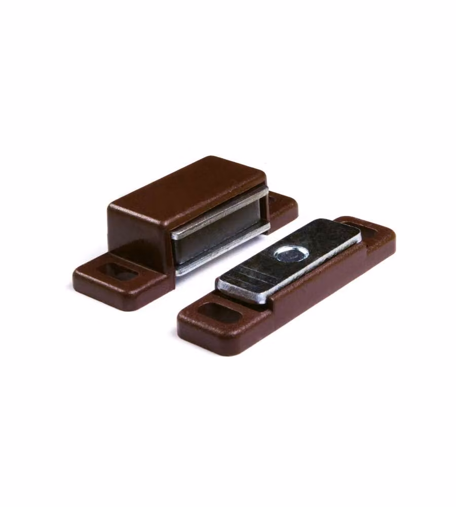 Chiusure magnetiche marroni da applicare con piastra oscillante forza 5 kg. 2 pz.