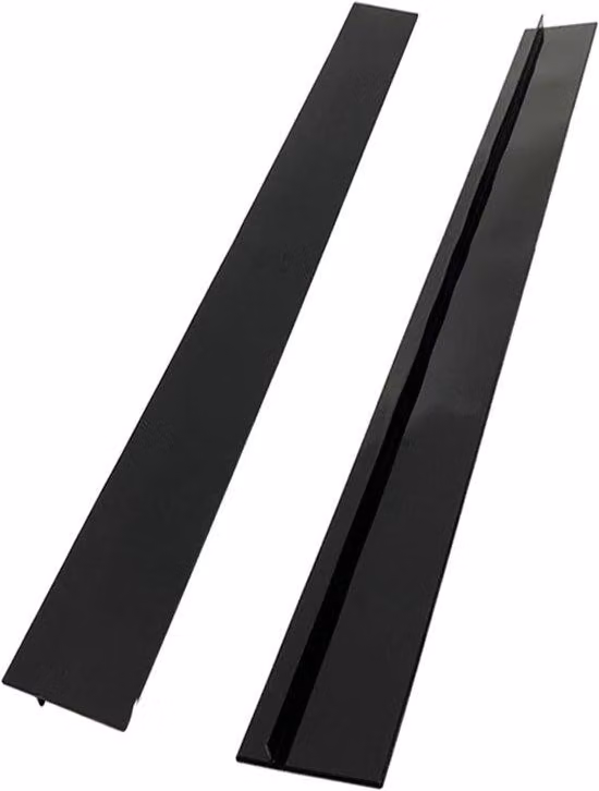 Strisce sigillanti in silicone per la cucina - Set da 2 - 63 cm - Nero - Per barbecue a gas, piani cottura e piani di lavoro - Resistenti al calore - Protezione contro lo sporco - Guarnizioni per la cucina - Silicone