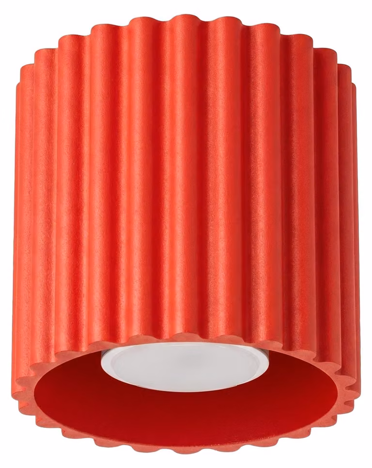 Plafoniera AURA 1 rossa GU10 1xGU10 10W in alluminio 10x10x10 cm Sollux Lighting