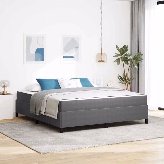 Struttura del letto Grigio chiaro 180 x 200 cm Tessuto 3399135