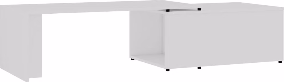 Tavolino da Salotto Bianco 150x50x35 cm in Legno Multistrato
