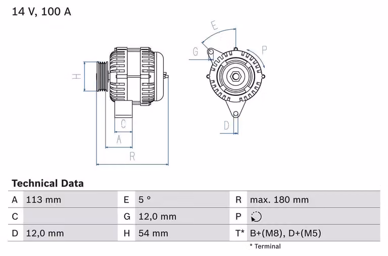 BOSCH 0 986 083 210 Alternatore x