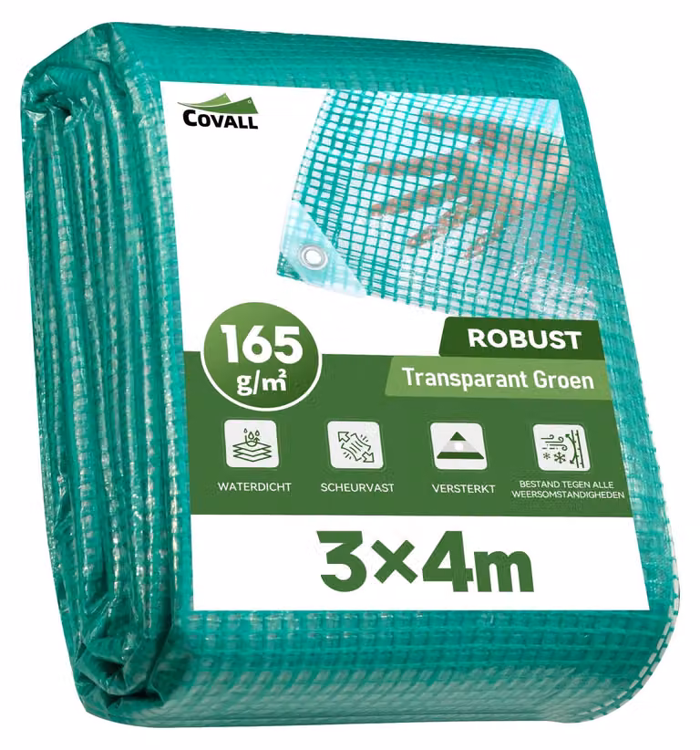 Solidchoice - Telo di copertura impermeabile, 3 x 4 metri, con anelli rinforzati