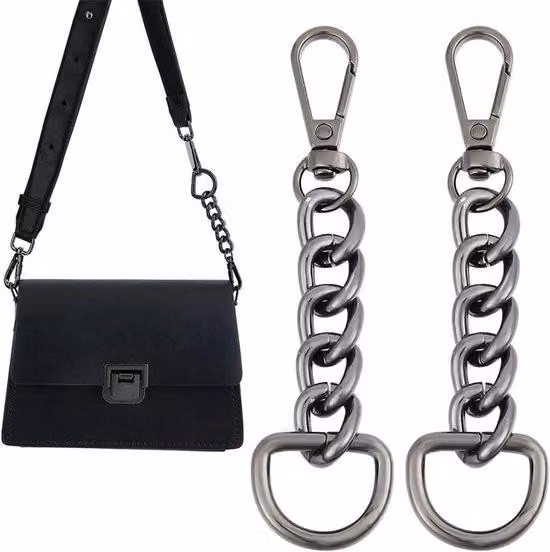 Prolunga per borsa in metallo nero, 105 cm