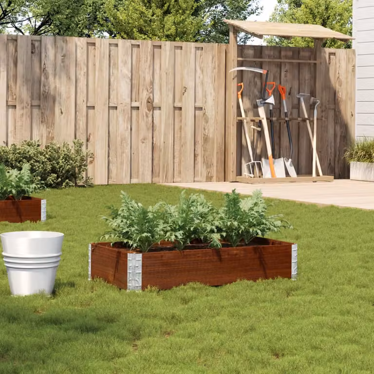 Fioriera da giardino vidaXL in legno di pino marrone 100 x 50 cm