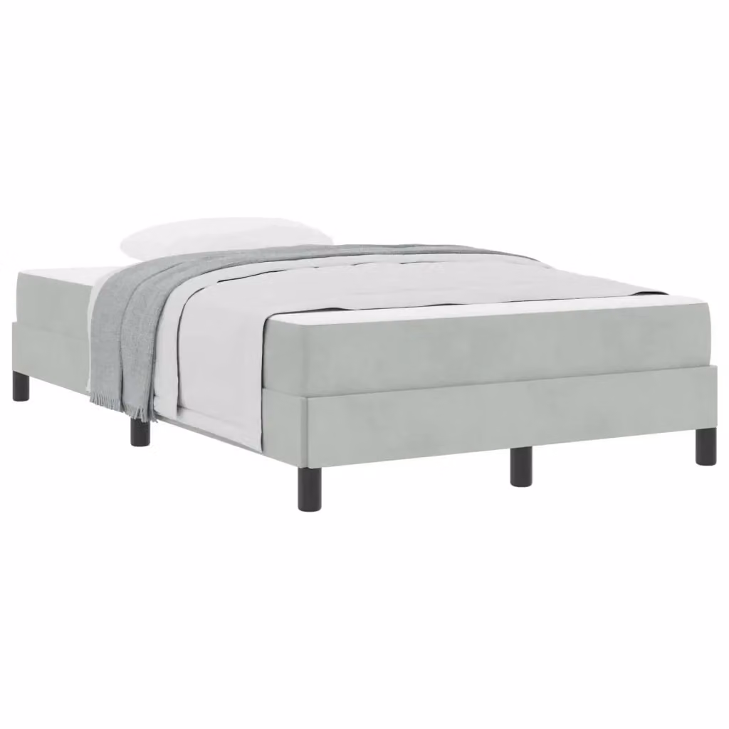 Letto a molle con materasso vidaXL in tessuto Grigio chiaro L: 120 cm, P: 220 cm, H: 280 cm – 2