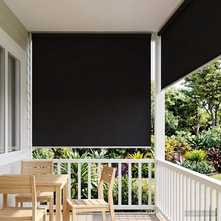 Voletta a rullo con protezione UV Nero 180 x 230 cm Poliestere