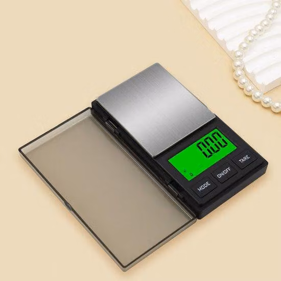 Bilancia elettronica miniaturizzata e portatile per gioielli, con risoluzione di 0,01 g