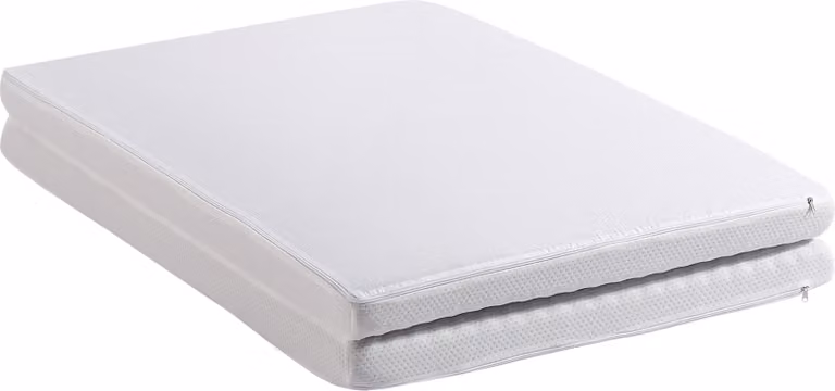 Materasso okwish 140x200 cm/140x100 cm, rigidità H3, tessuto a nido d'ape, Öko-Tex, rivestimento bianco + spugna 23D, spugna di carbone di bambù