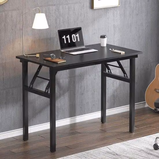 Scrivania pieghevole 80x40x75 cm in teak nero