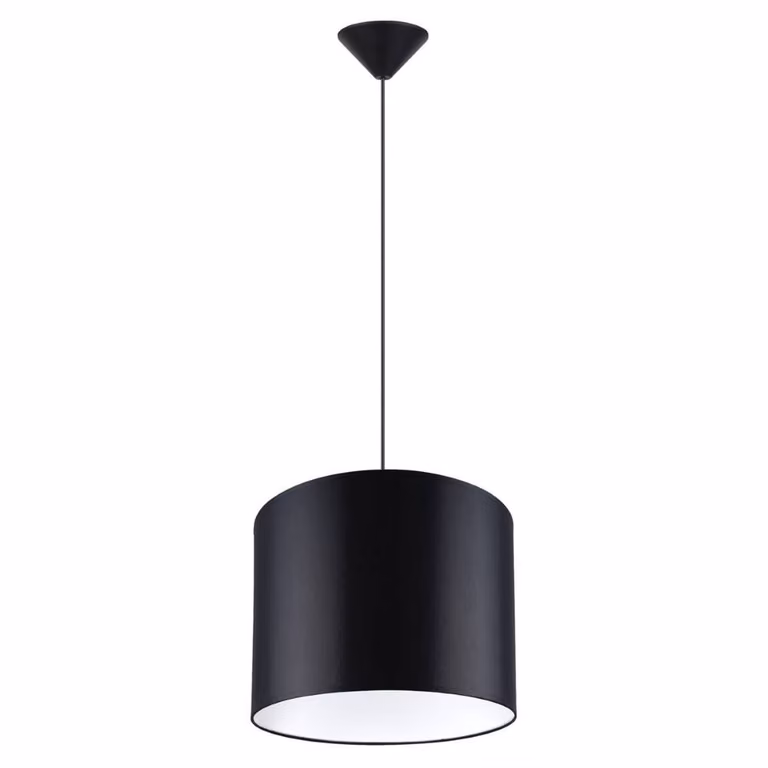 Lampada a sospensione NOVA 30 nero 1xE27 15W tessuto/PVC 88x30x30cm Sollux Lighting