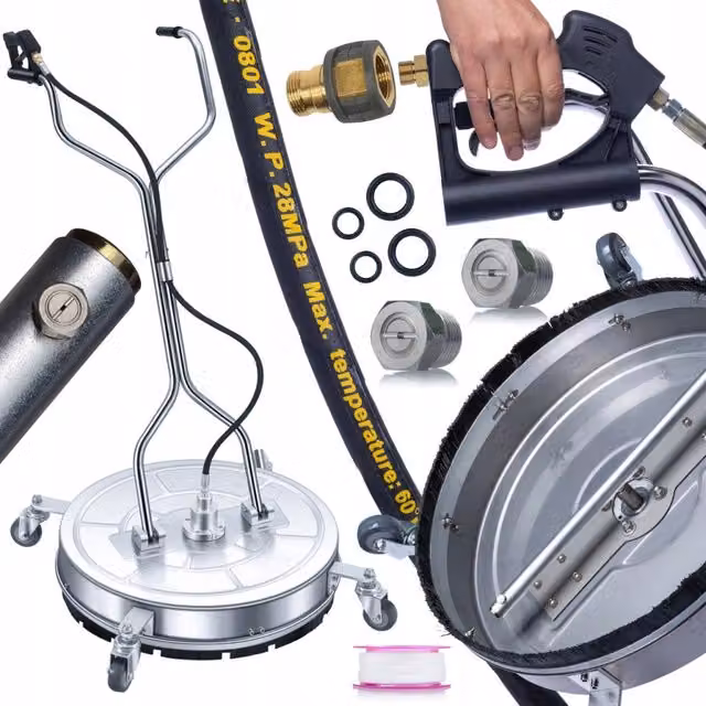 Spazzola Rotante T-Racer Kärcher in Acciaio Inossidabile Argento, Lunghezza: 61 cm, Compatibile con Idropulitrici Kärcher HD/HDS EASY!Lock – 1