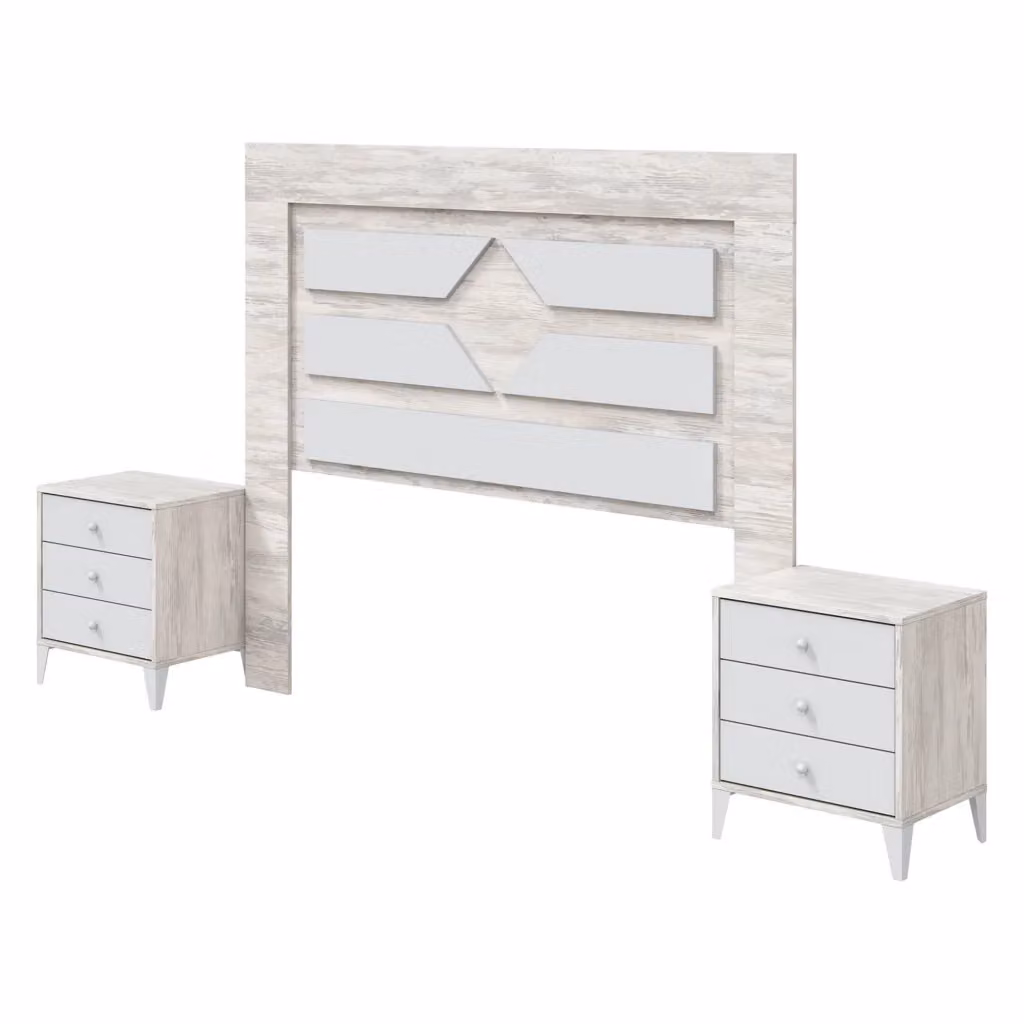 Testiera Letto Manduria DMORA Bianco L: 248 cm, H: 33 cm – 2