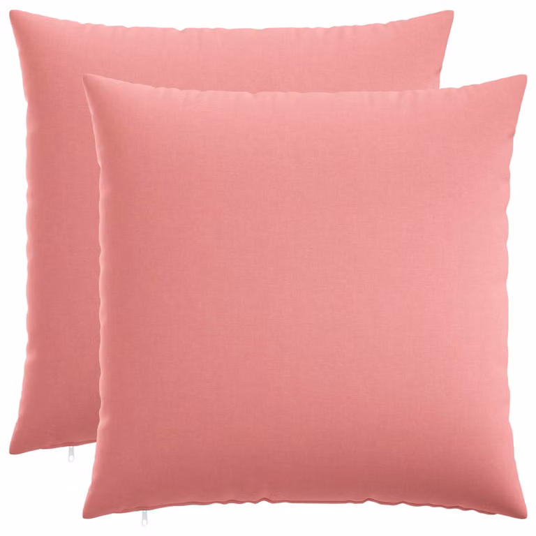 Set di 2 federe vidaXL HEERLEN rosa in tessuto di poliestere, L 65 x L 65 cm